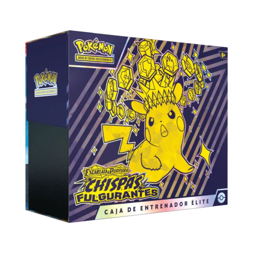 Pokémon TCG: Escarlata y Púrpura – Chispas Fulgurantes Elite Trainer Box – Español - Kadoplay