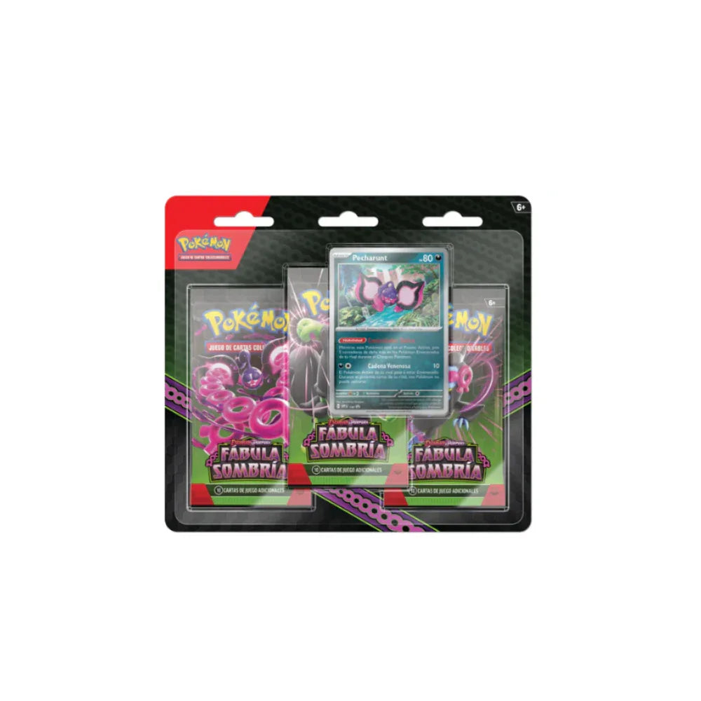 Pokémon TCG: Fábula Sombría Pack 3 Blisters – Español - Kadoplay