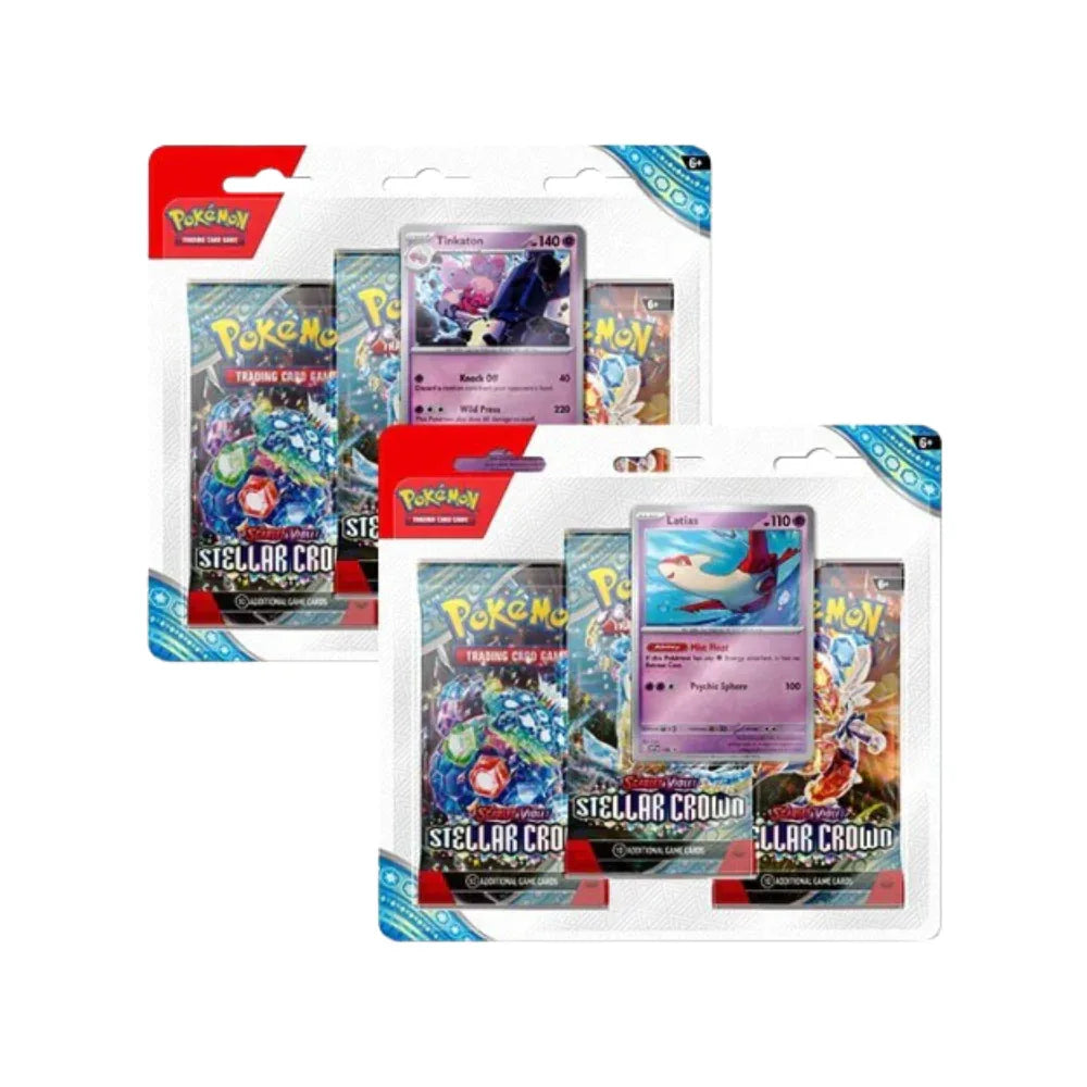 Pokémon TCG: Stellar Crown – 3-Booster Blister – Pack de 2 – Inglés - Kadoplay