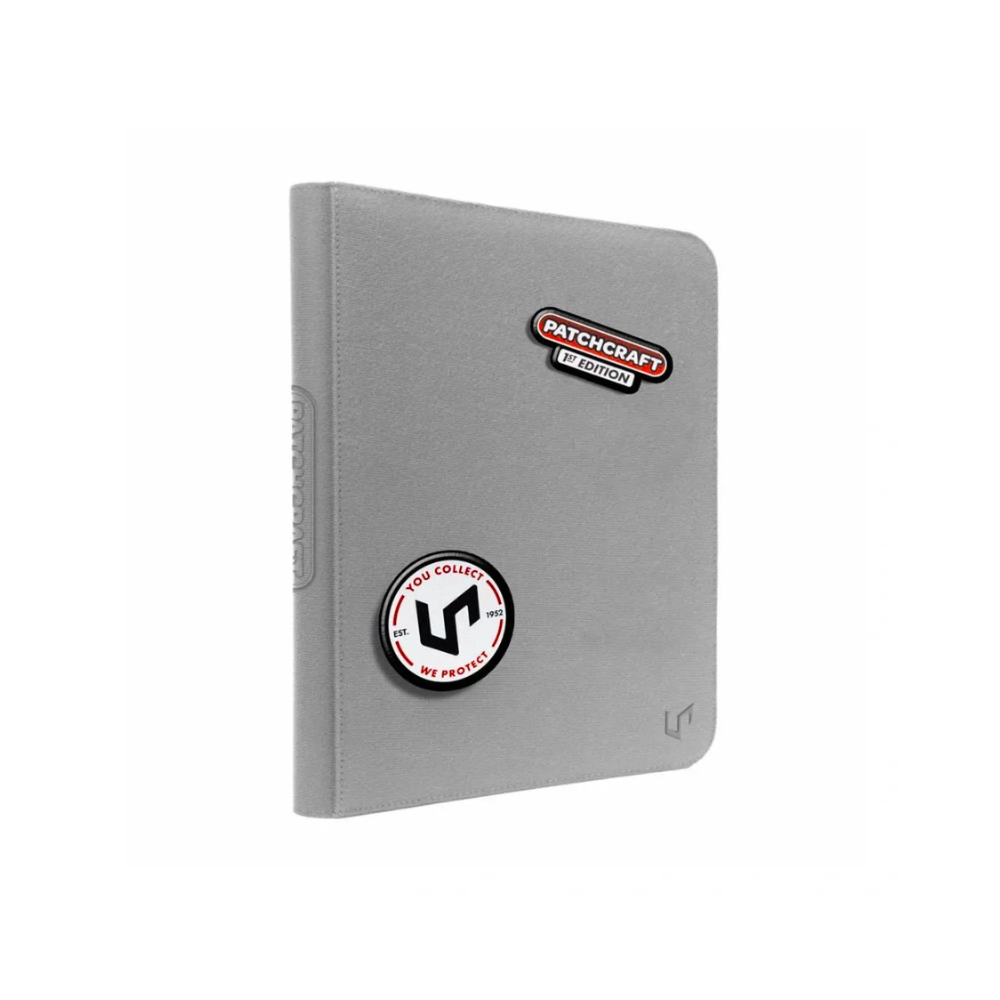 ultra-pro-patchcraft-zippered-9-pocket-pro-binder-grey