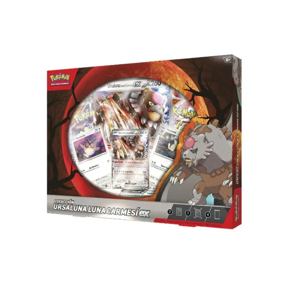 Pokémon TCG: Colección Ursaluna – Luna Carmesí ex Box – Español - Kadoplay