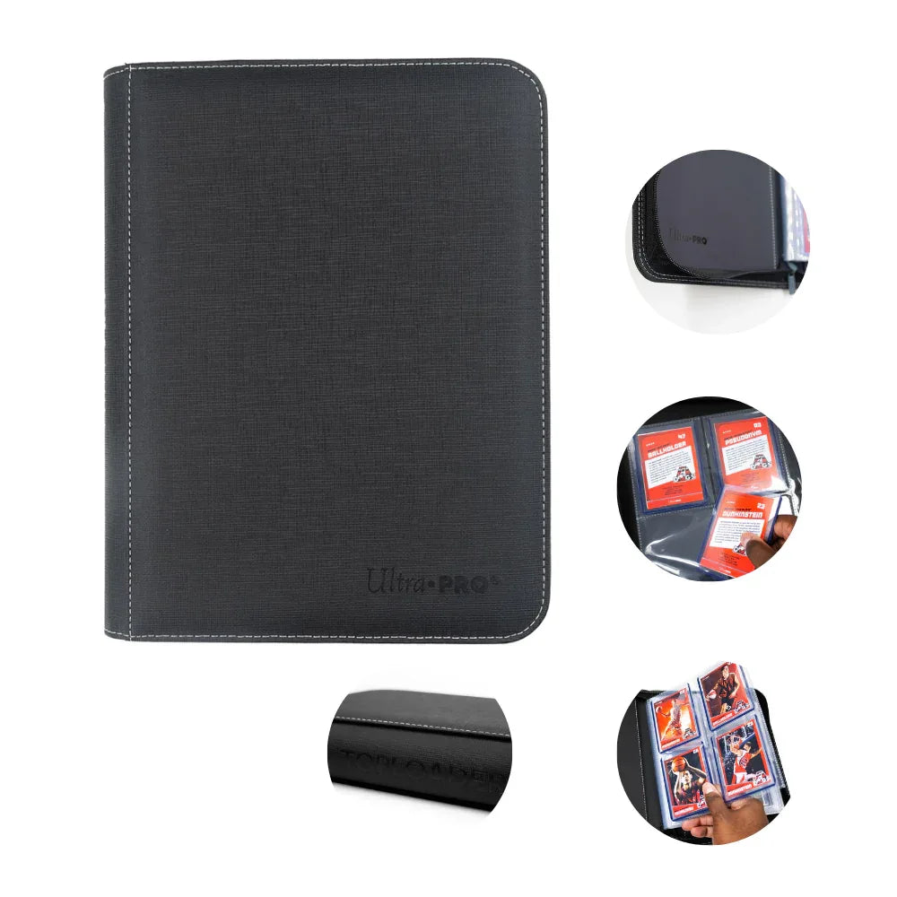 Ultra PRO 4-Pocket Zippered Toploader Binder – Negro - Kadoplay