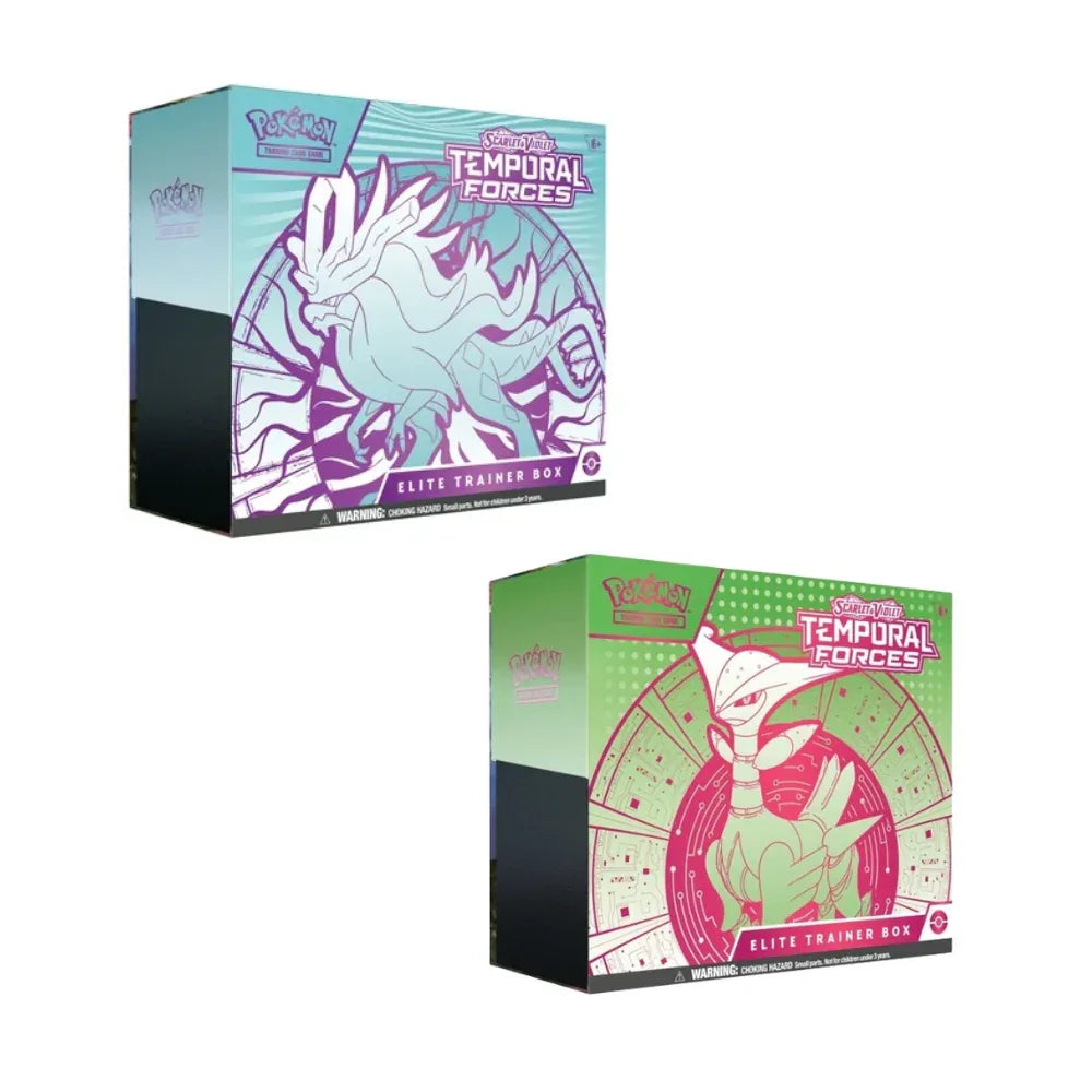 Pokémon TCG Temporal Forces Elite Trainer Box – Pack de 2 (Iron Leaves + Walking Wake) - Inglés - Kadoplay