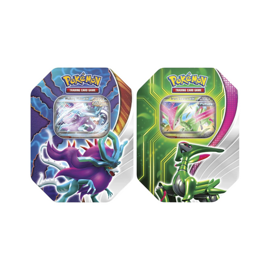 pokemon-tcg-2-pack-paradox-clash-iron-leave-ex-walking-wake-ex-tin