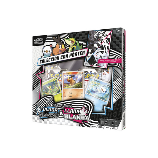 Pokémon TCG Fulgor Negro Llama Blanca Poster Box español póster