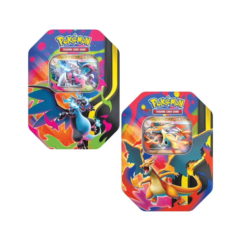 Pokémon TCG Pack Mega Charizard X/ Mega Charizard Y EX Tin - Español - Kadoplay