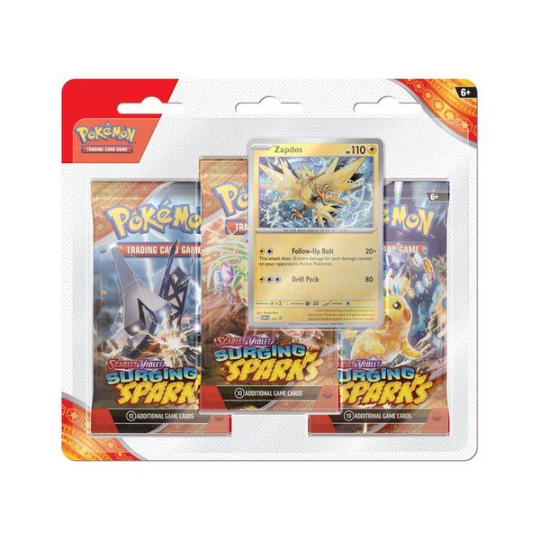 Surging Sparks Zapdos Promo 3 Blister | Pokemon cards 