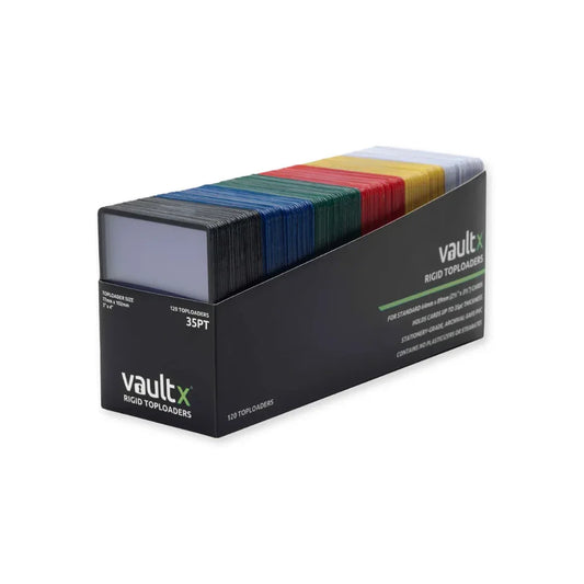 VaultX Seamless Rigid Toploaders 35pt Pack 120 (Multi Colores) - Kadoplay